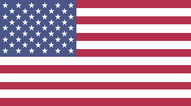 The american flag is shown in a red, white and blue color.