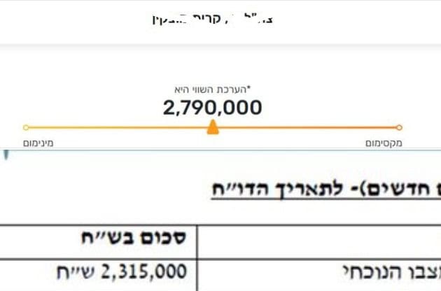 מחשבון שווי דירה צילום מסך לעומת הערכת שווי דירה על ידי שמאי