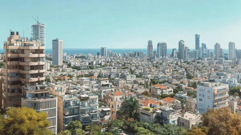 Tel Aviv city skyline representing Israel's real estate market and mortgage rates in 2026